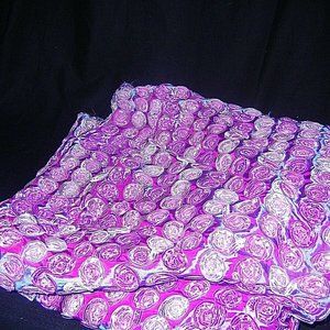 VINTAGE 2YDS Honeycomb Satin ROSETTE Taffeta Lilac Pink Fabric NO BUNDLING